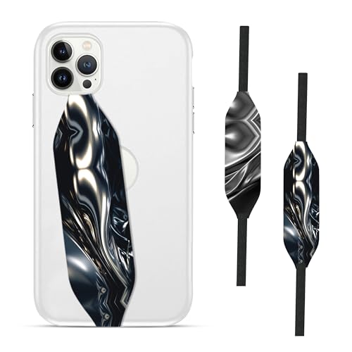 black and silver malats art Phone Grip - Switch Bands