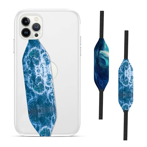 Blue tidal Wave Phone Grip Holder - Switch Bands