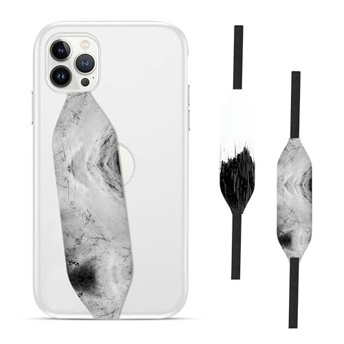 Grey White Marble Pattern Phone Grip Holder - Switch Bands