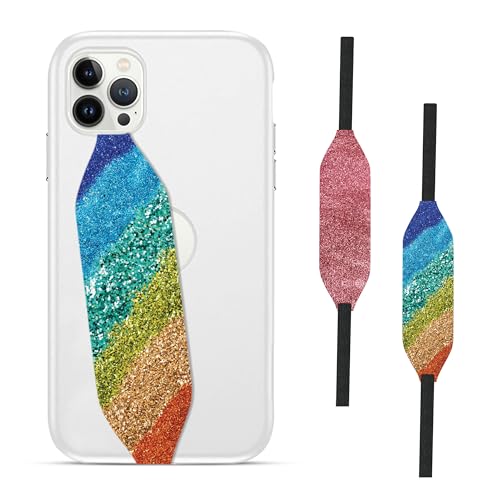 Colorful rainbow glitter iPhone Wrist Strap - switch bands