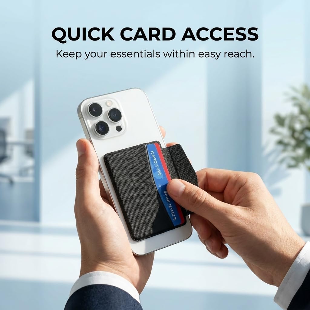 Switchbands Card Holder for Phone Case – Stick On Phone Wallet, Adhesive Credit Card, Business Card & ID Holder for Back of Phone