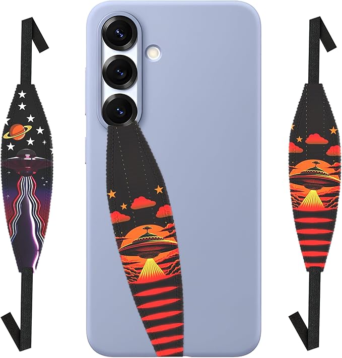 Universal Phone Grip Strap - Enamel Fly Me To The Moon