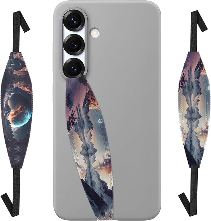 Universal Phone Grip Strap - Enamel Fly Me To The Moon