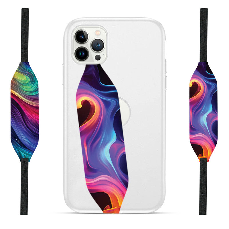 Abstract colorful wavy Phone Holder Strap - Switch Bands