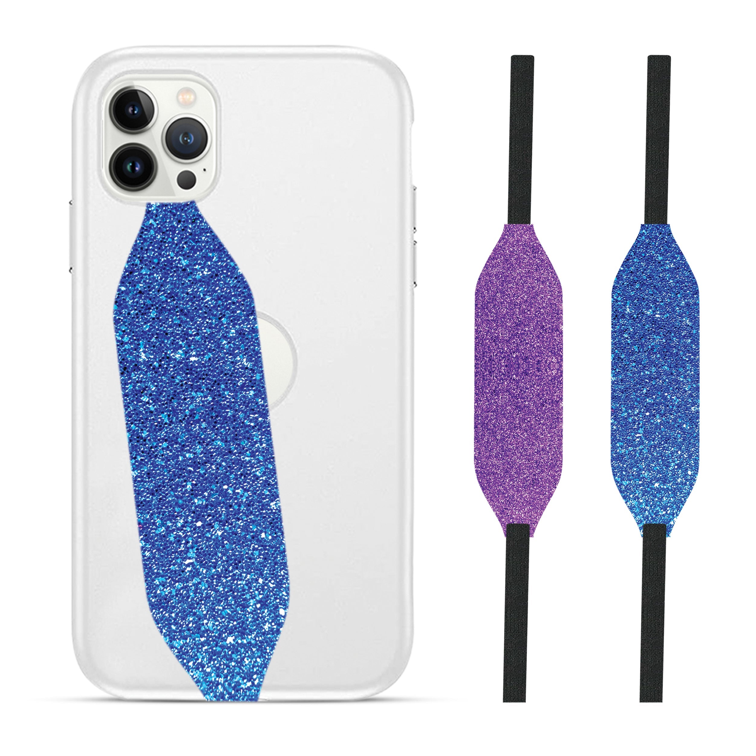 Blue Glitter Cell Phone Strap - Switch Bands