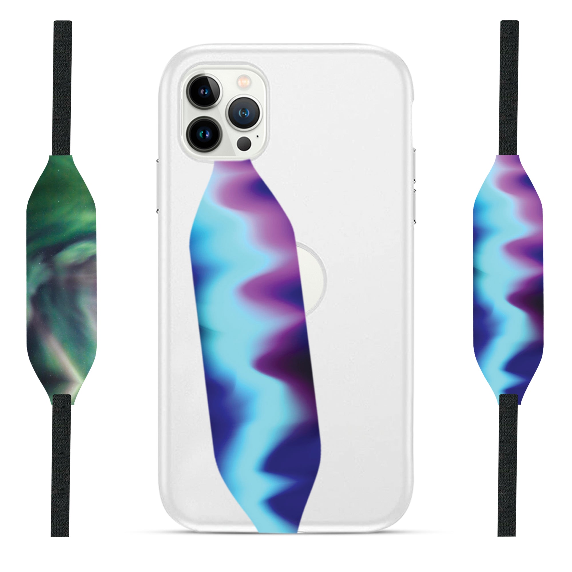 purple and blue background iPhone Strap - Switch Bands