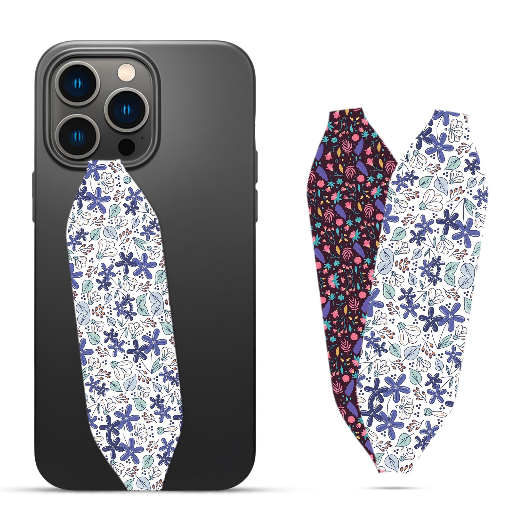 Hand drawn floral pattern design Wrist Phone Strap - Switch Bands