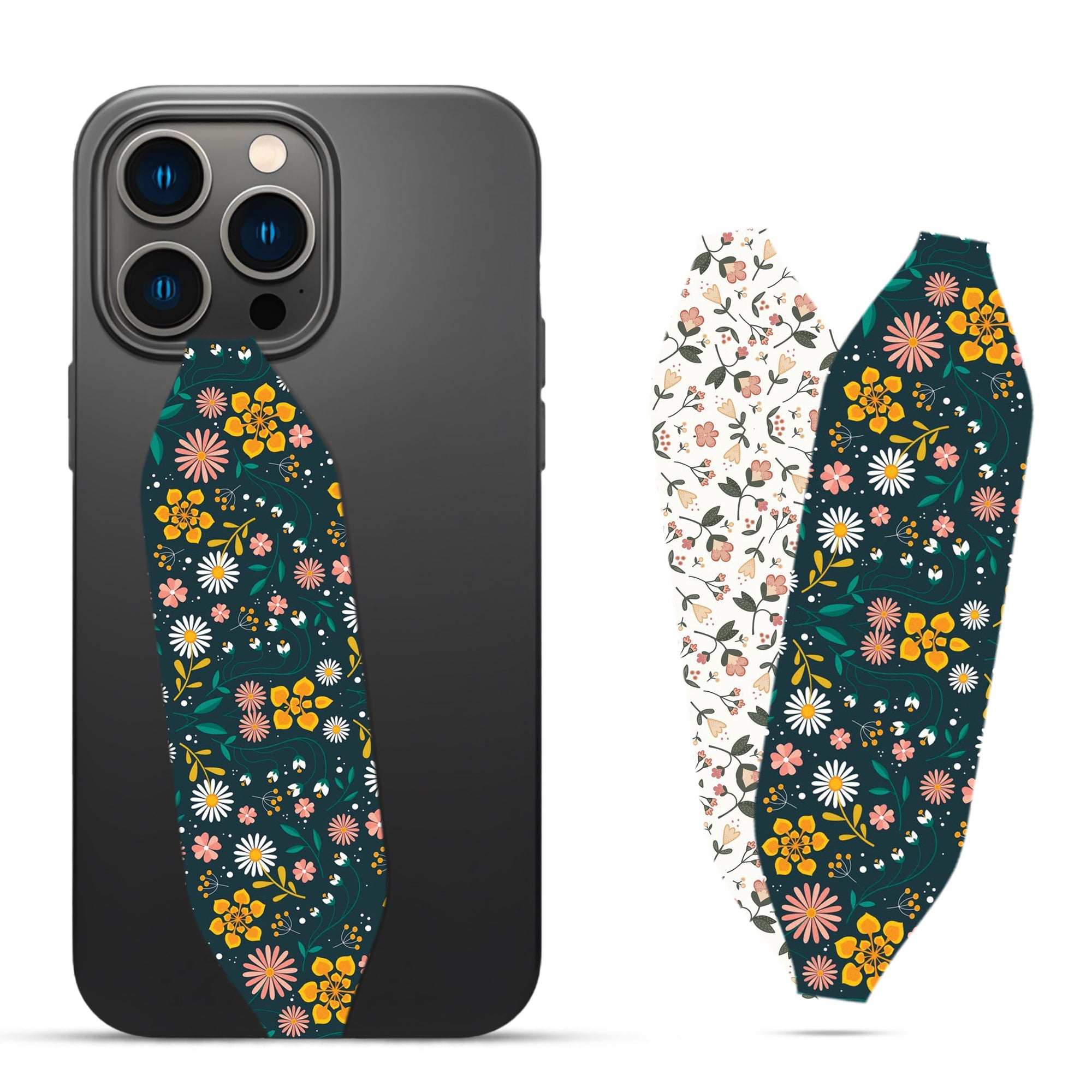 Hand drawn floral pattern design Wrist Phone Strap - Switch Bands
