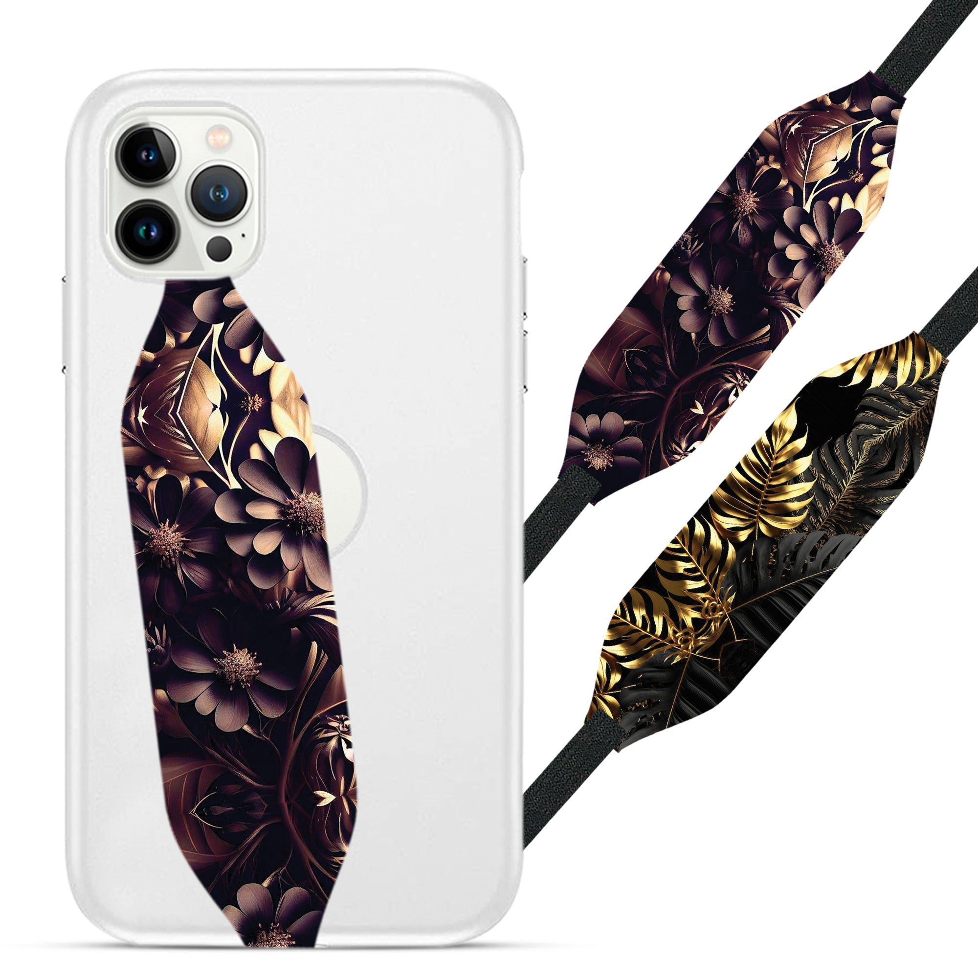 3d Flower Dark Background Strap For Phone - Switch Bands