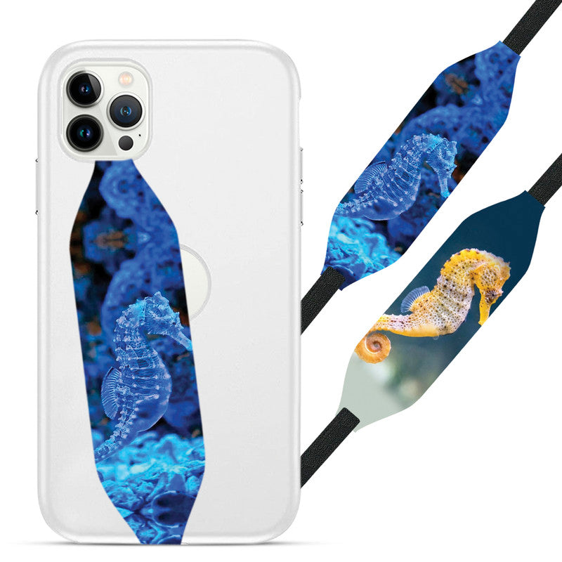 Blue Seahorse Phone Holder Strap - Switch Bands