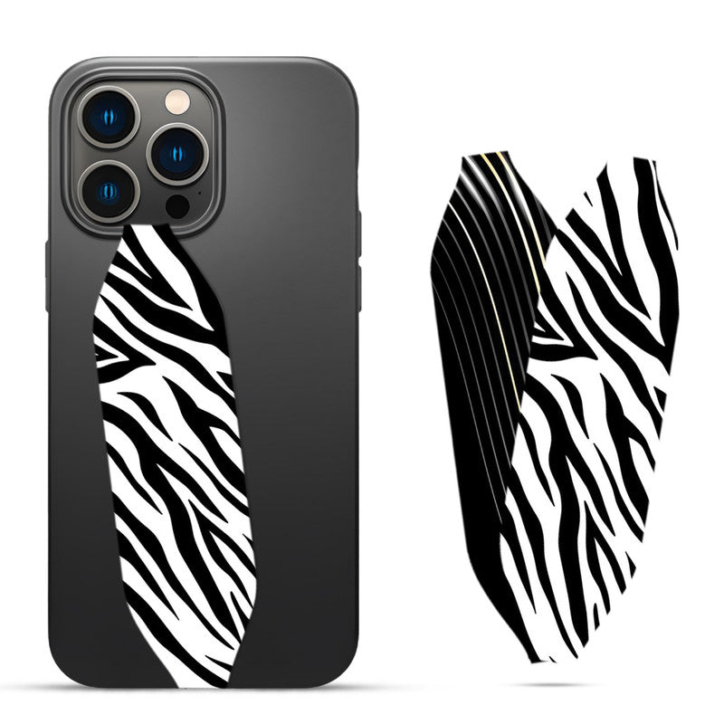 zebra print wallpaper Strap on Phone Case - Switch Bands