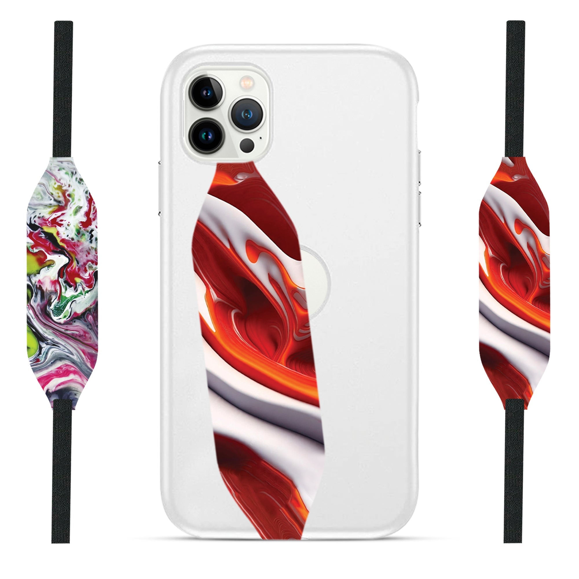 Red White Abstract iPhone Strap - Switch Bands