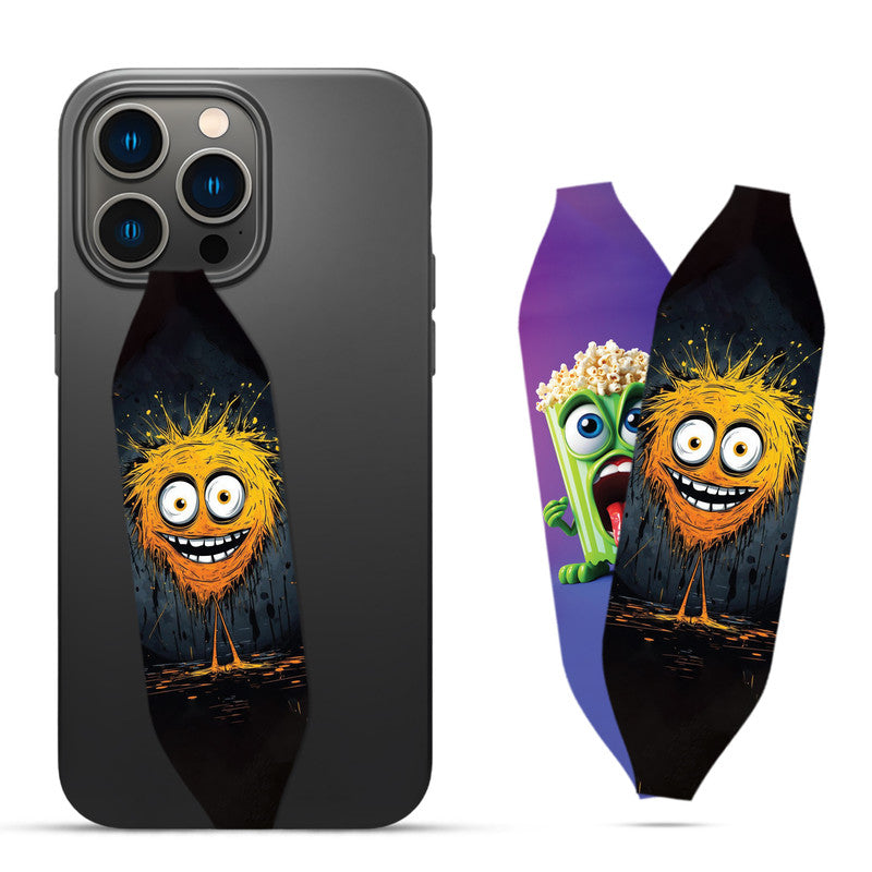 Cartoon funny bug eyed sun smiling  iPhone case strap  - Switch Bands