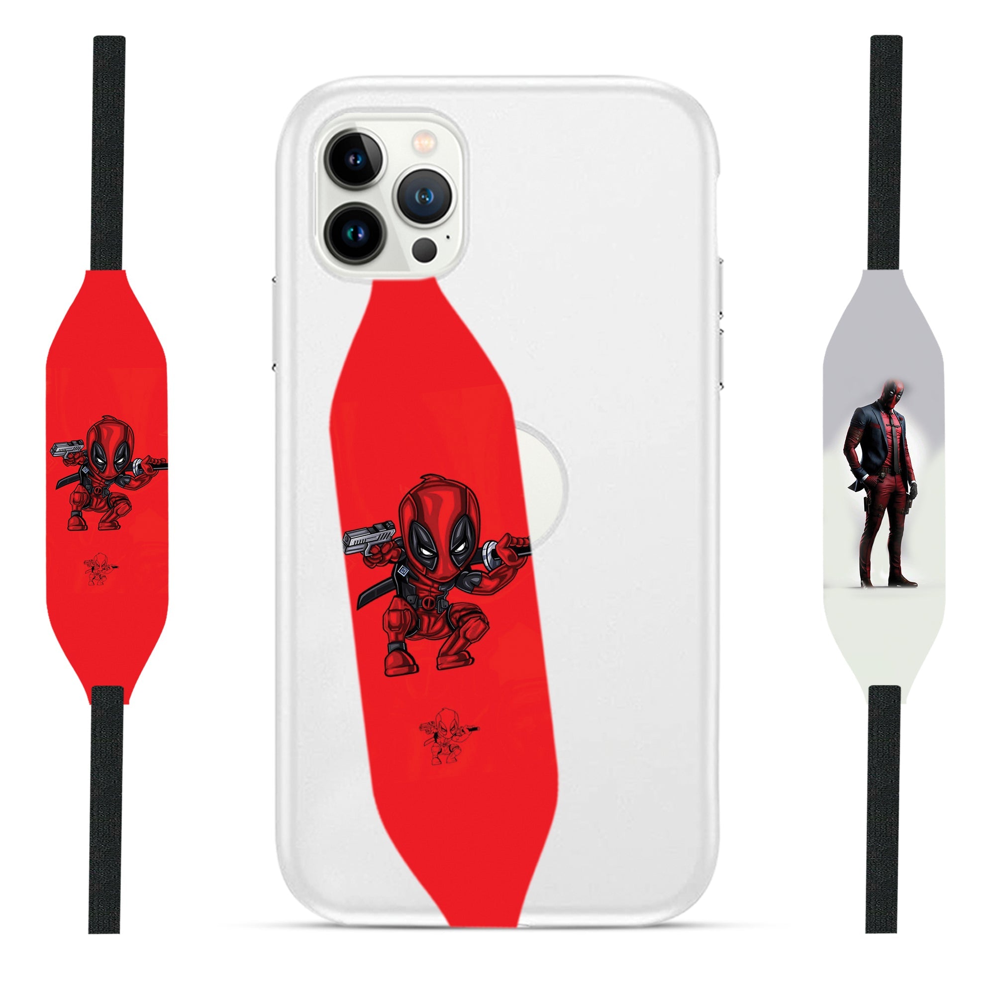 Deadpool phone cases with finger loop - Switch Bands