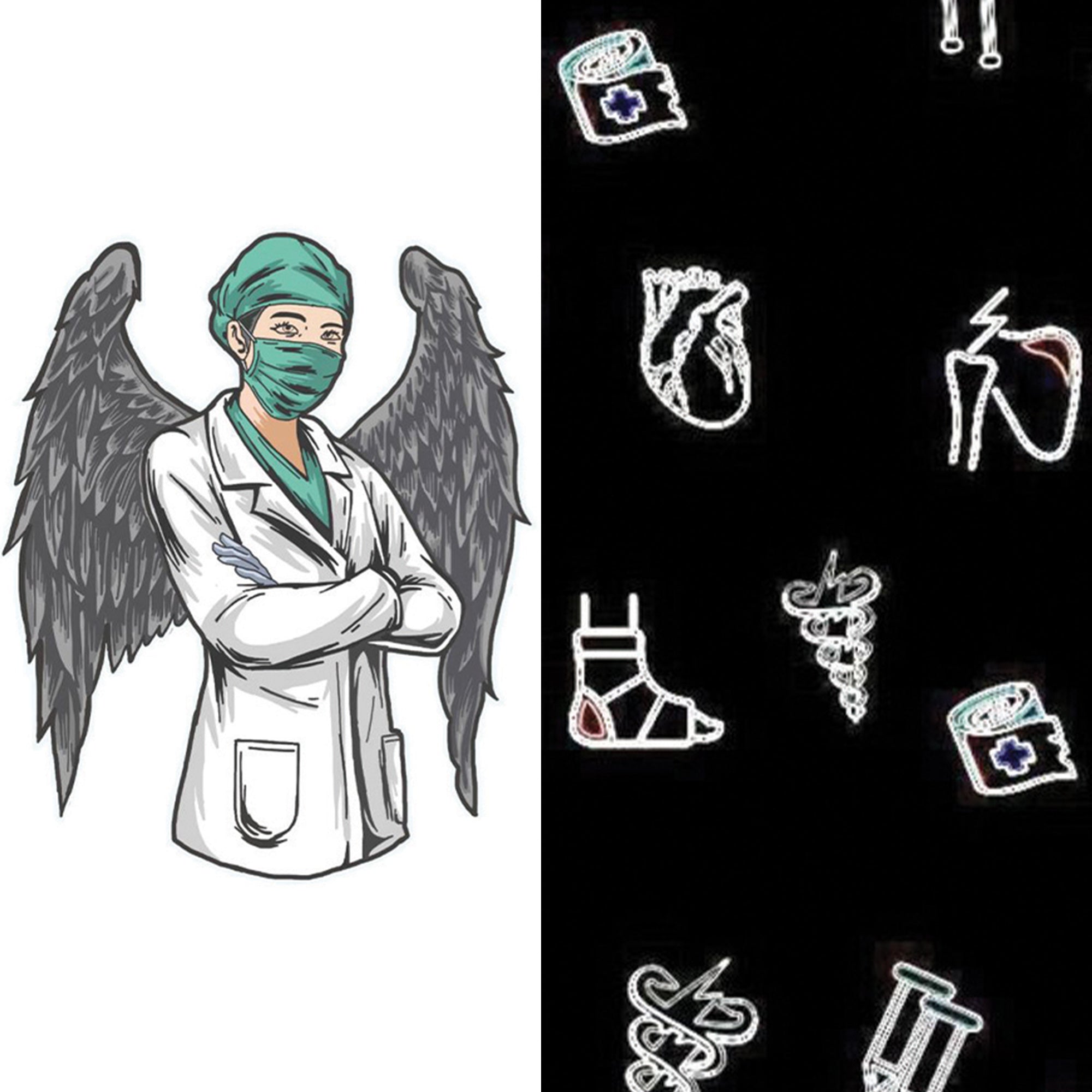 Angel Nurse phone case with strap - Switch Bands