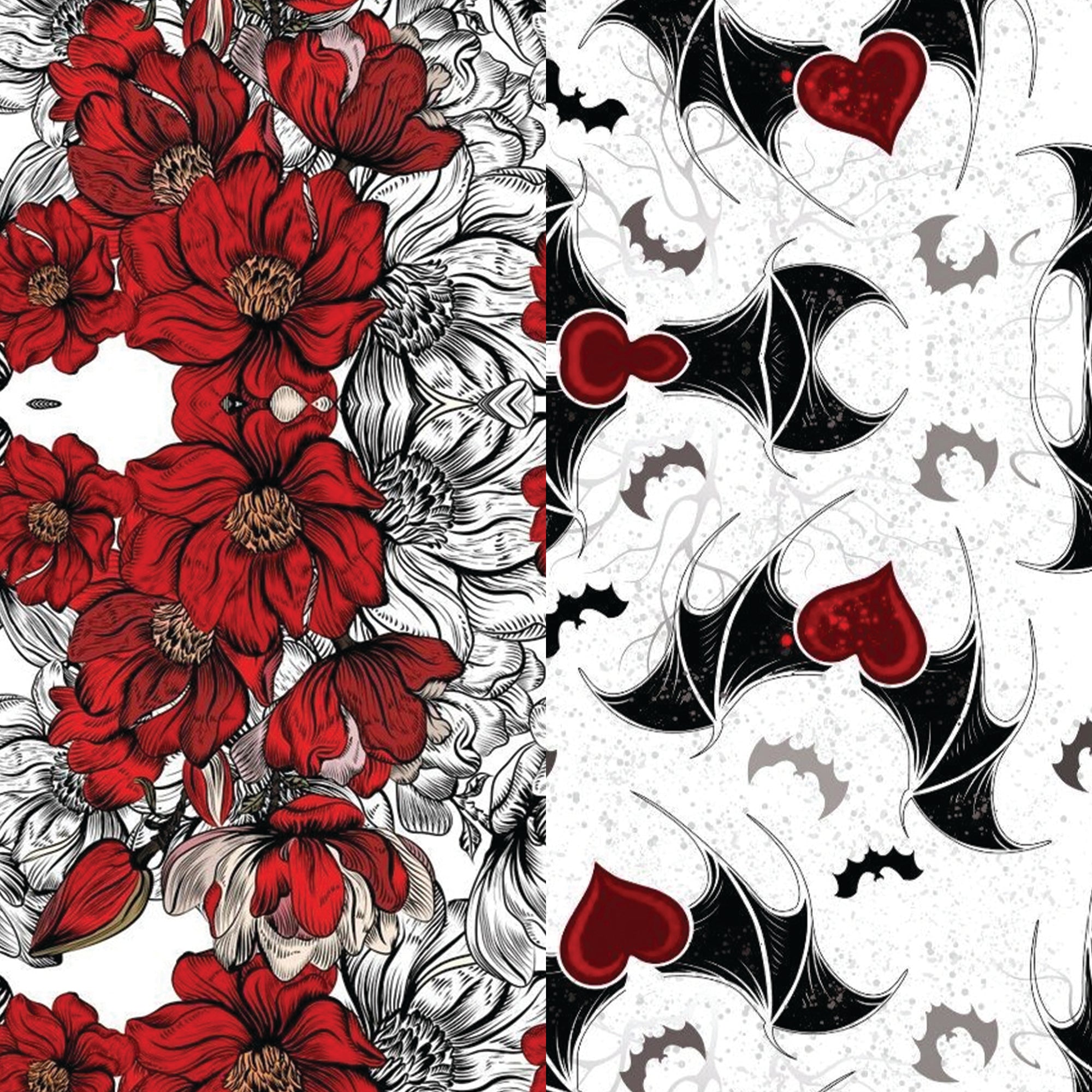 Halloween heart with black bat wings Phone Loop - Switch Bands