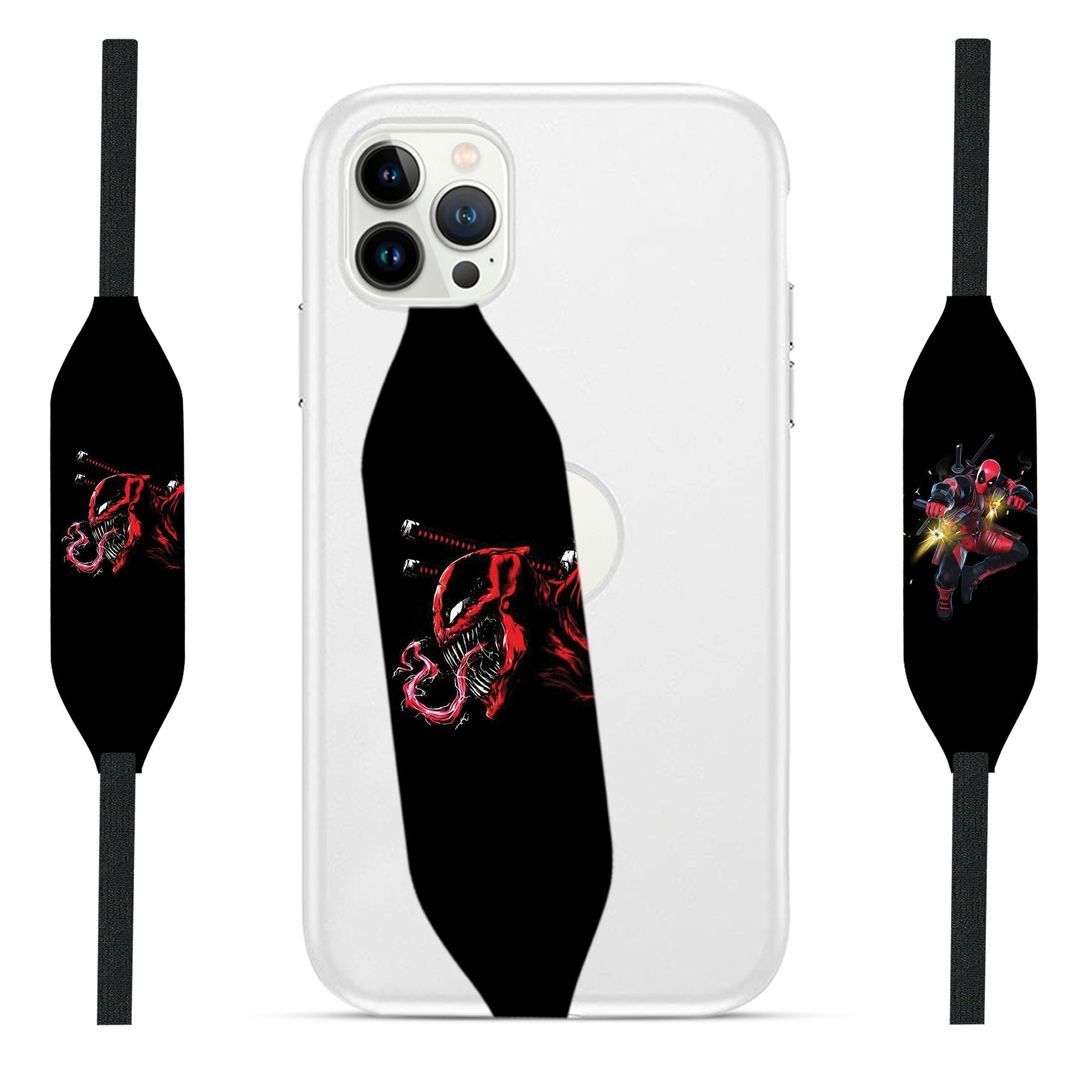 Deadpool Cutouts phone cases with finger loop - Switch Bands
