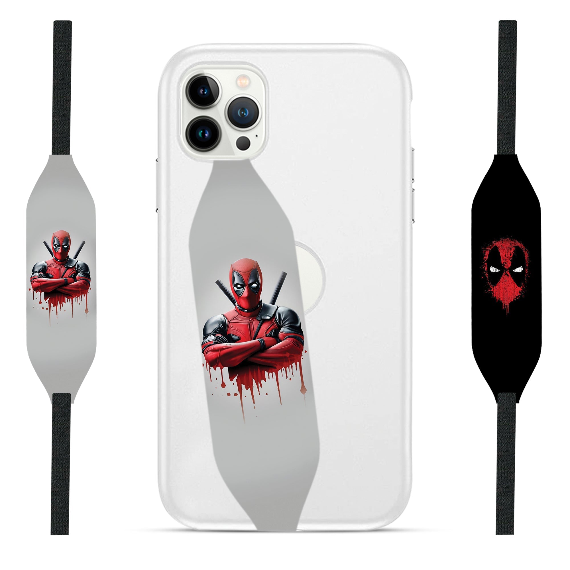 Deadpool phone cases with finger loop - Switch Bands