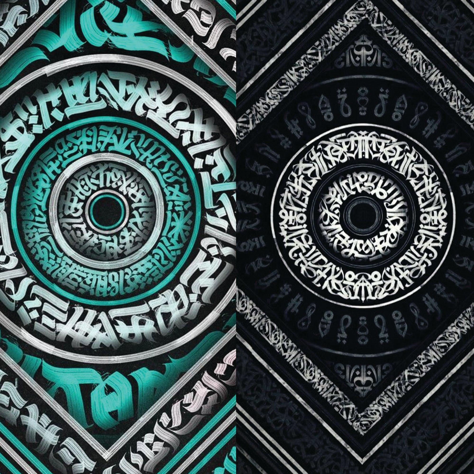 Dark Geometric Ethnic Pattern Traditional Loop Strap - Switch Bands