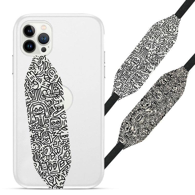 Doodle Hand Made Phone Holder Strap - Switch Bands