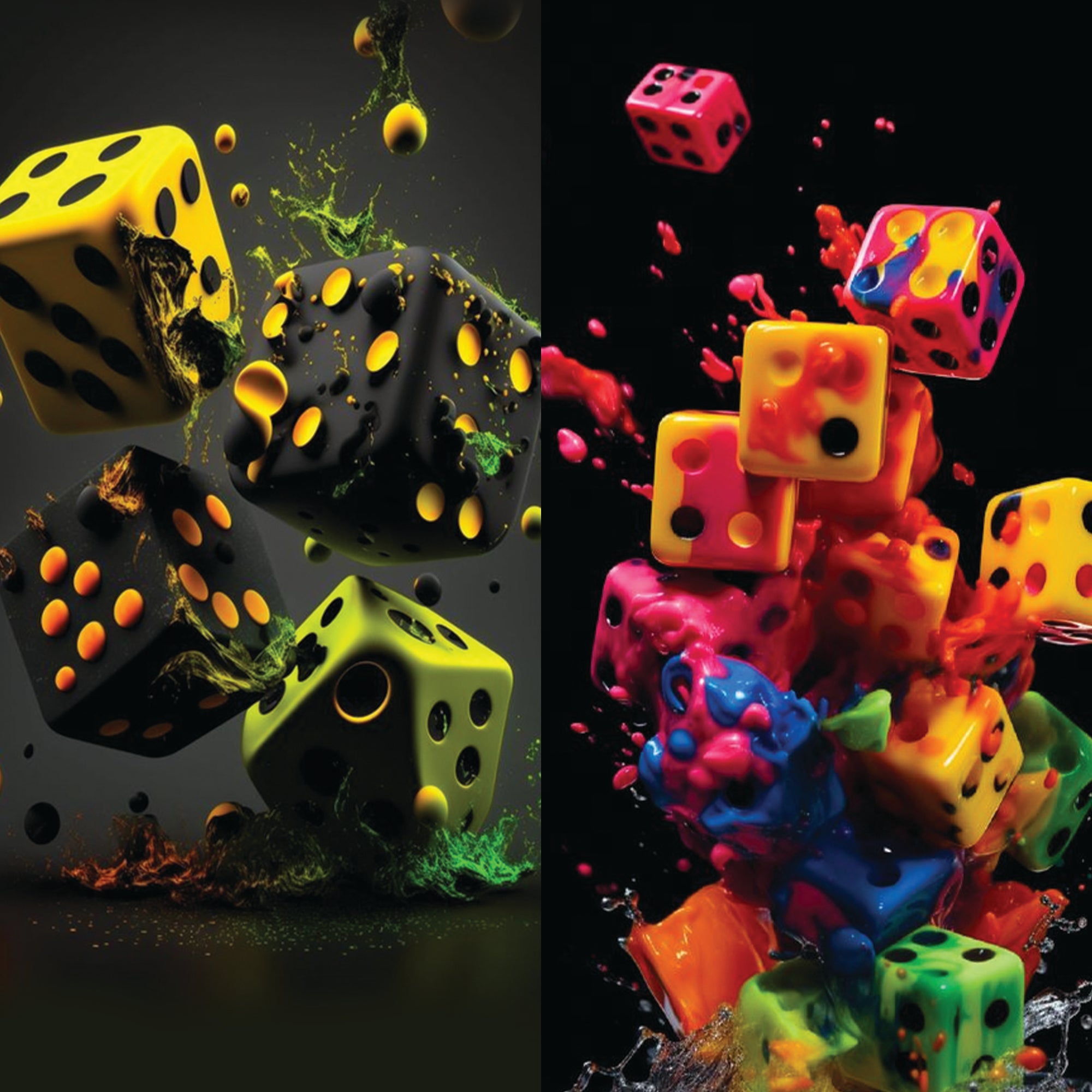 color full dice design Phone Case with Strap - Switch Bands