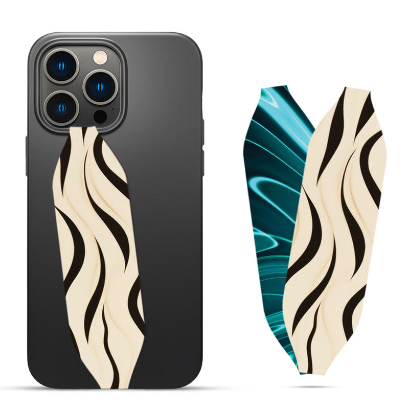 zebra print wallpaper design pattern Strap on Phone Case - Switch Bands
