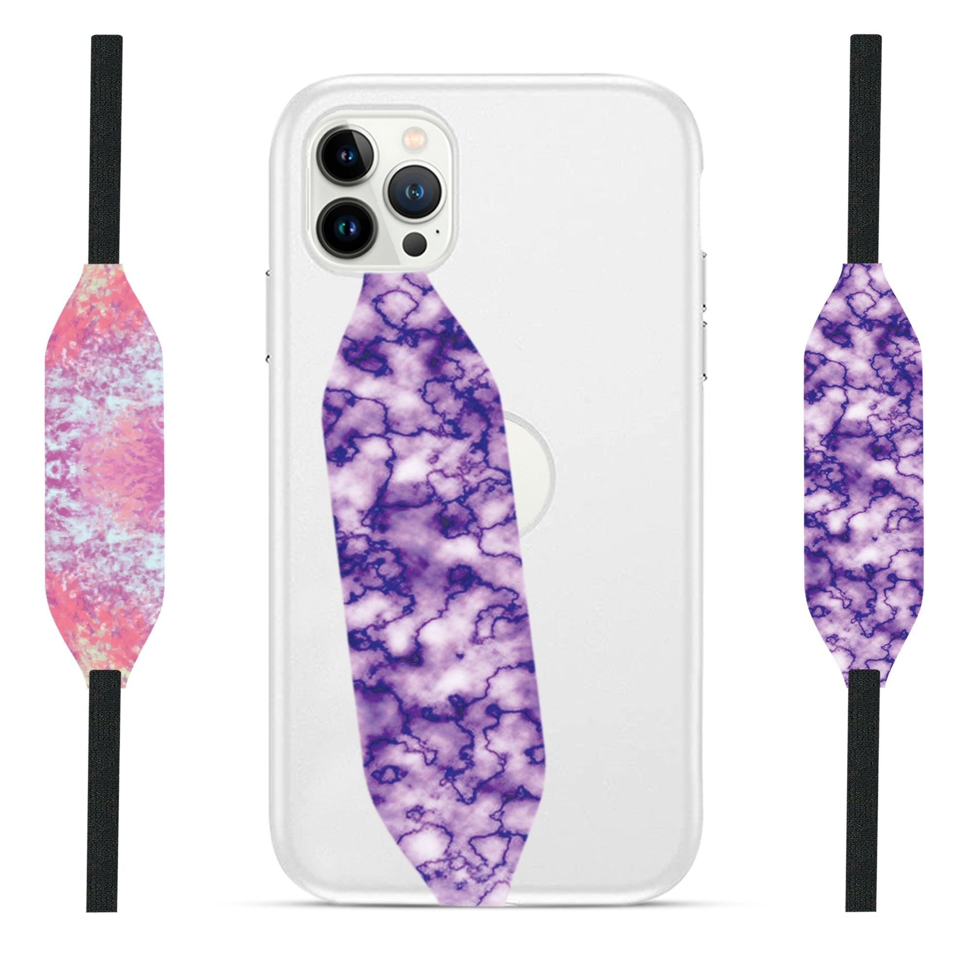 Purple and white marble iPhone Strap - Switch Bands