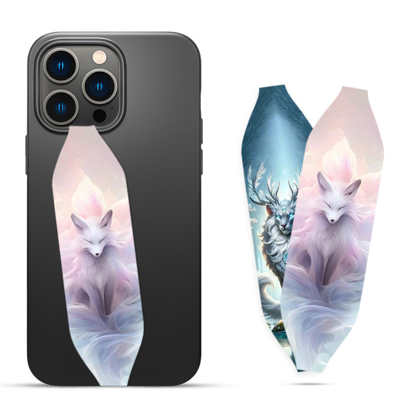 small cute white fox  iPhone case strap  - Switch Bands