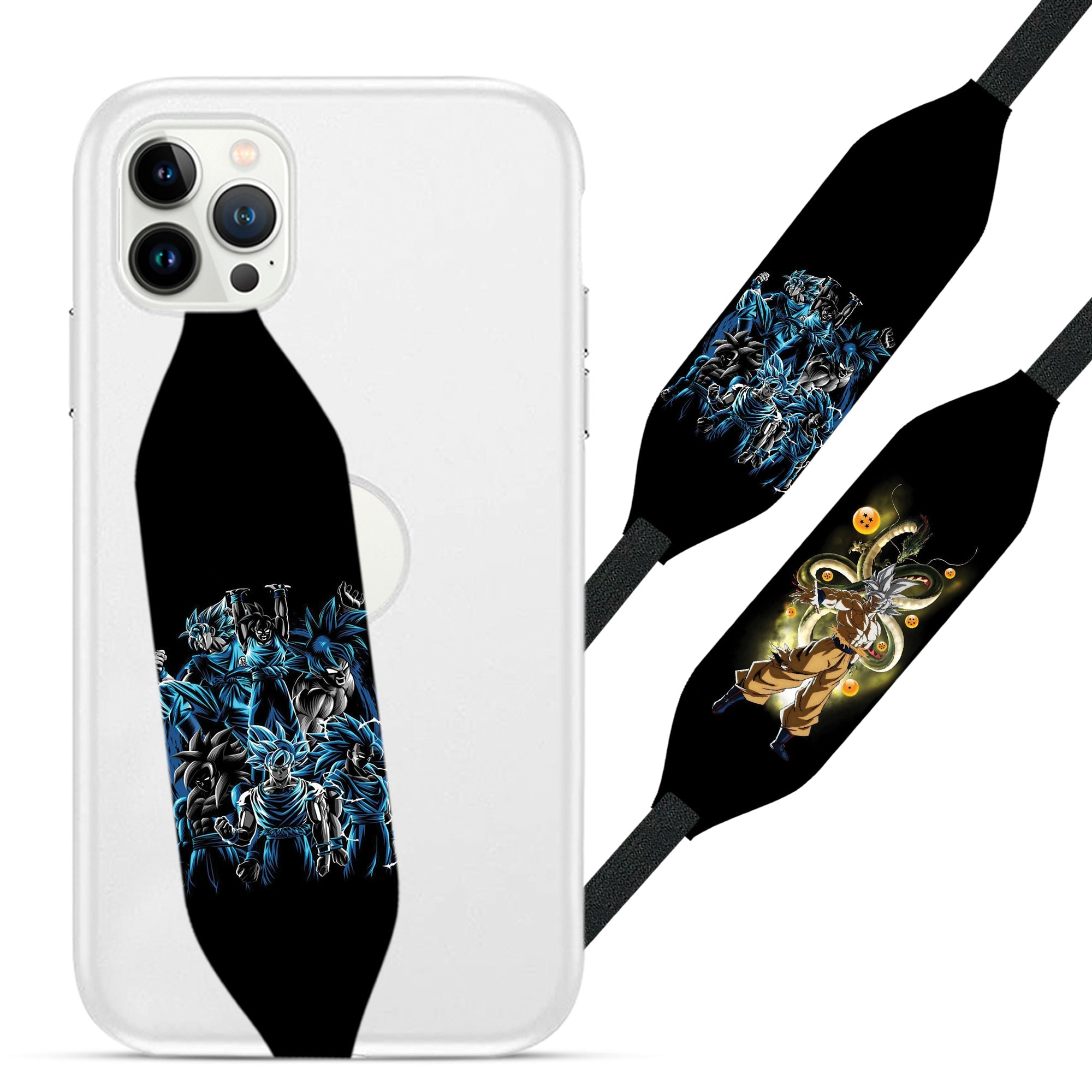 Toon Art Goku Vegeta Collage Dragon Ball Z men Grip for phone - Switch Bands