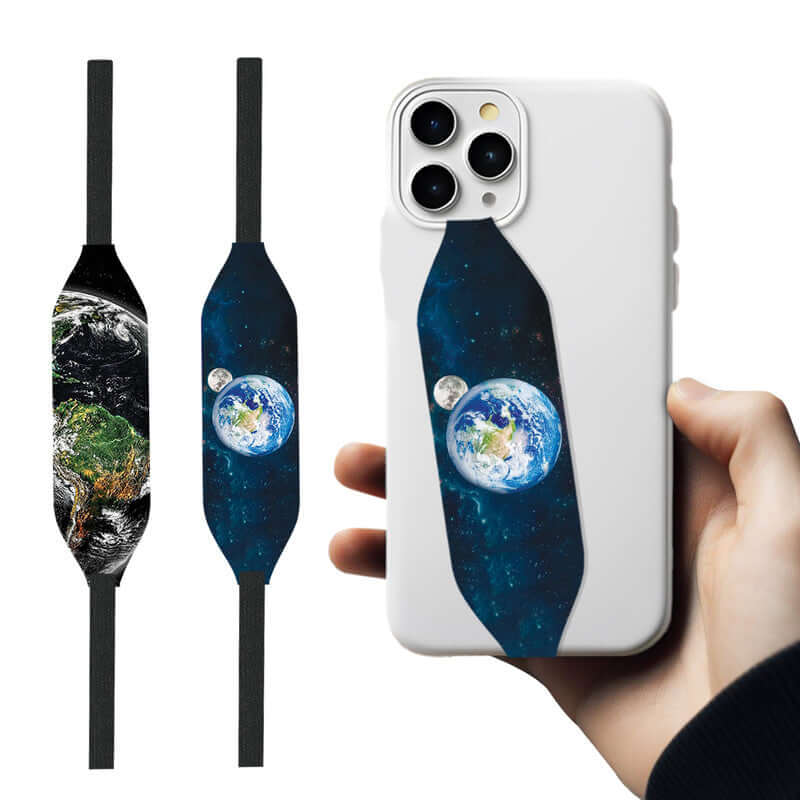 Earth And Moon Space View Loopy Case Strap - Switch Bands