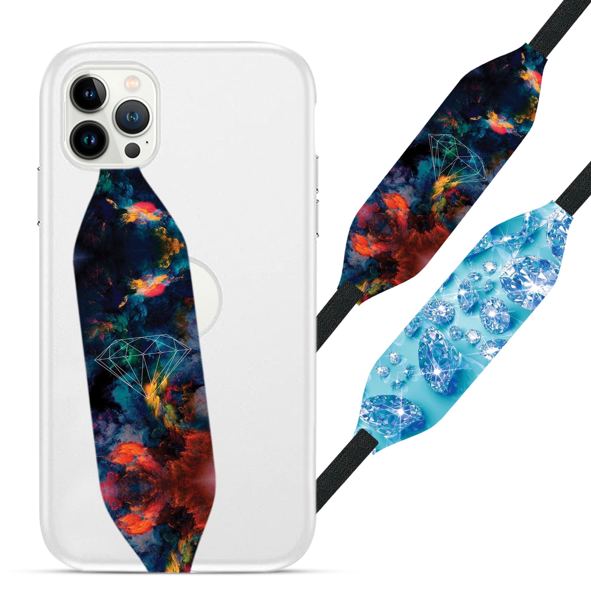 colorful diamond pattern grip for phone - Switch Bands