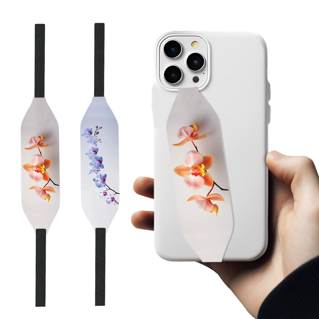 Flower Butterfly Orchid iPhone Wrist Strap - switch bands