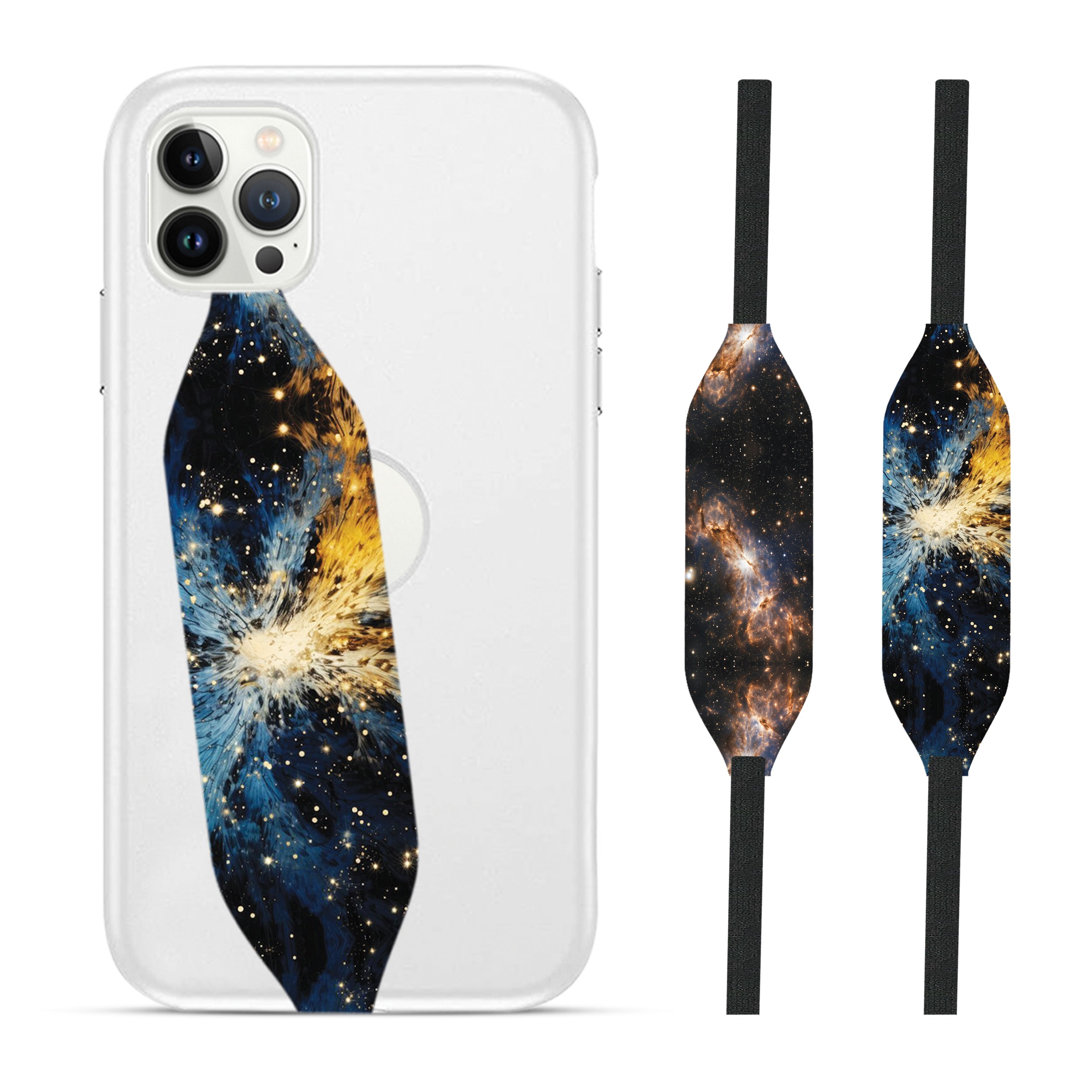 Digital art galaxy Cell Phone Strap - Switch Bands