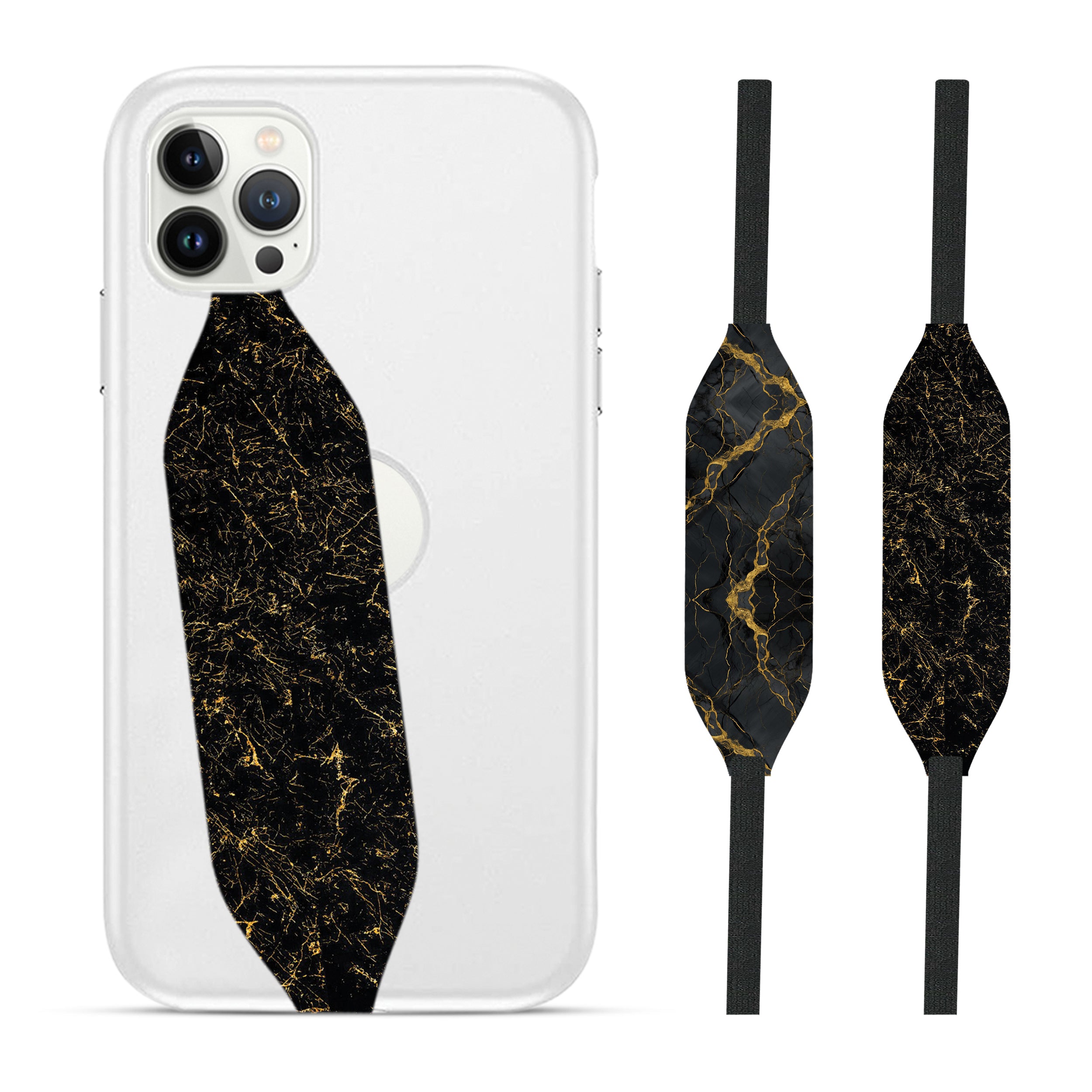 Gold Marble iPhone Wrist Strap - switch bands