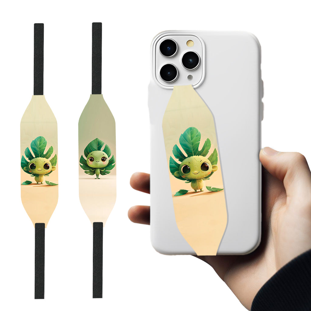 A drawing of a baby boy with a leaf on his head Strap loop - Switch Bands