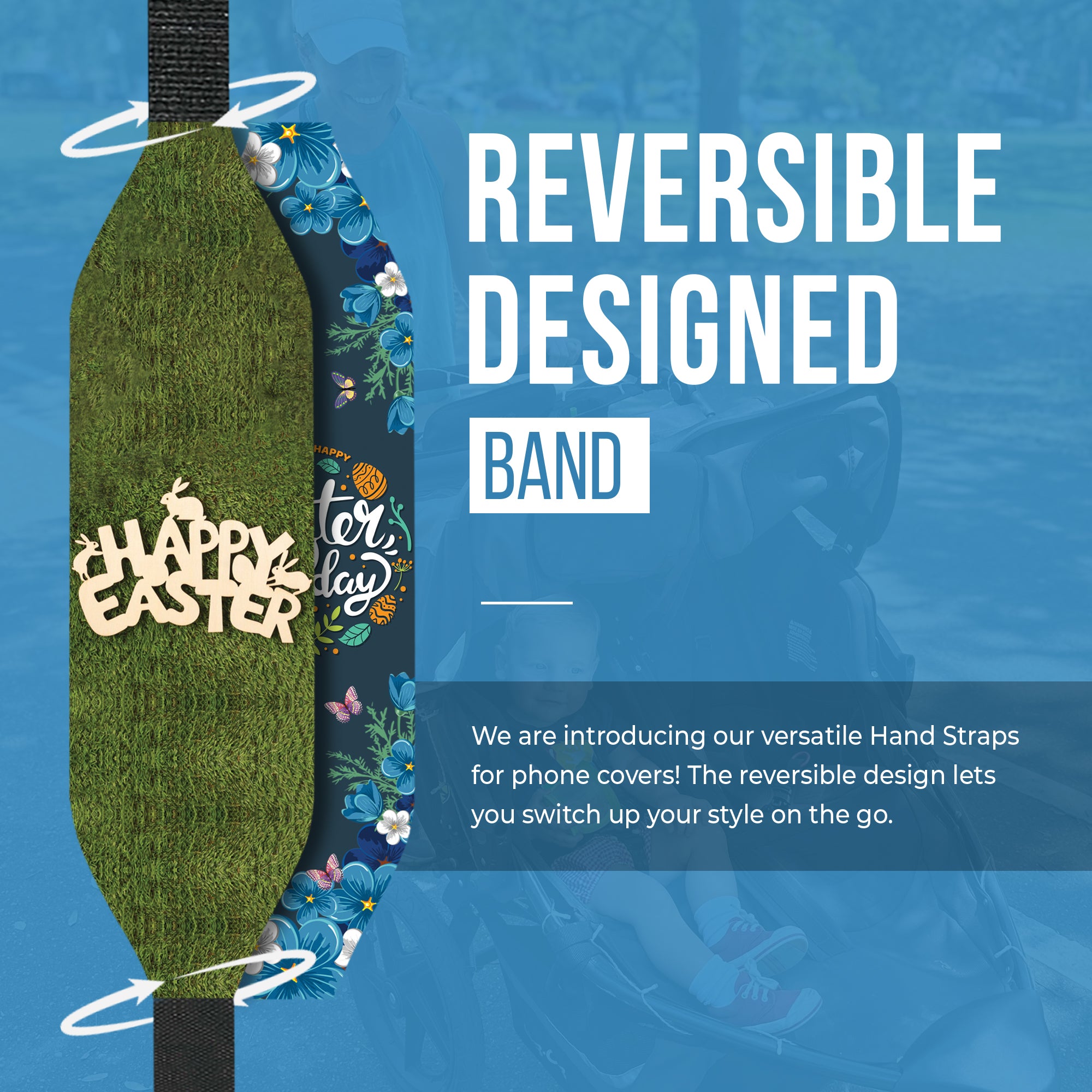 Happy Easter Reversible Designed Band - Switch Bands