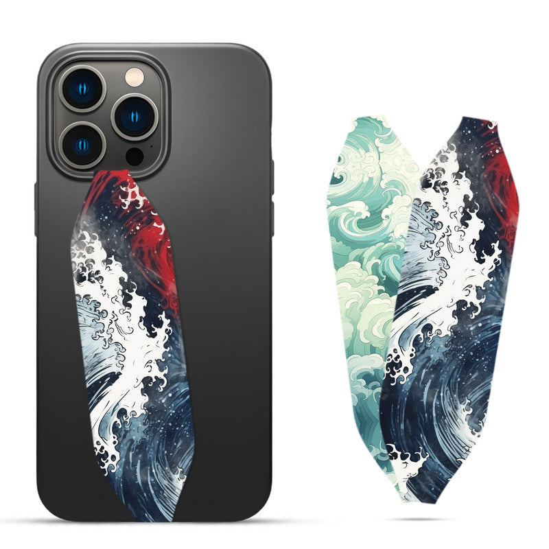 Digital art style sea Phone Case With Strap - Switch Bands
