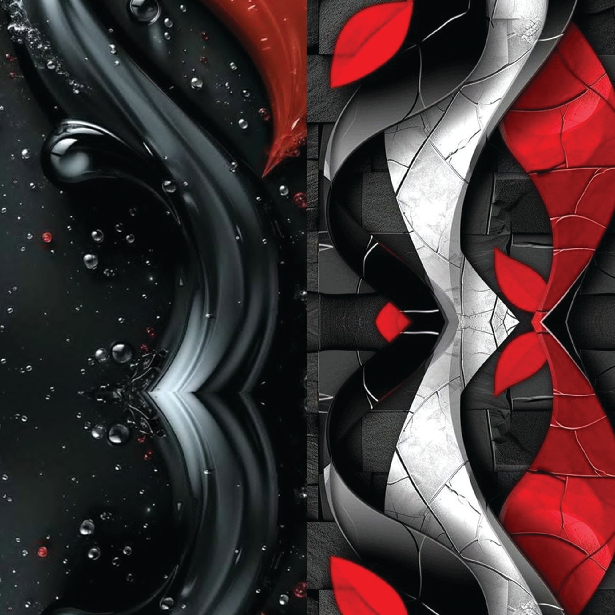 White, Red and Black Splashes Phone loop - Switch Bands
