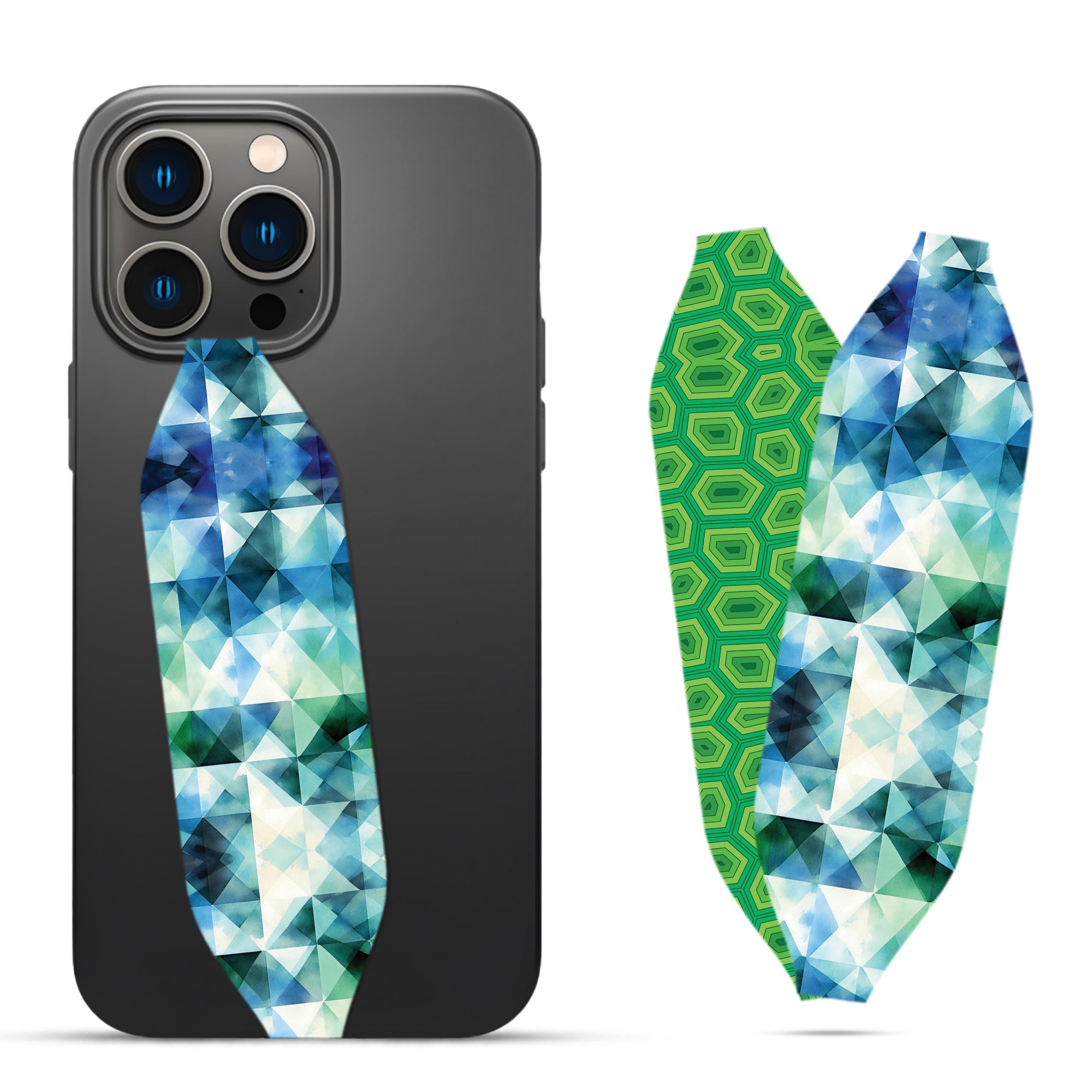 Abstract triangles in harmonious hues Phone grip strap - Switch Bands