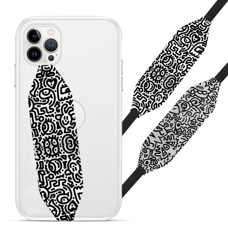 Doodle Hand Made Phone Holder Strap - Switch Bands