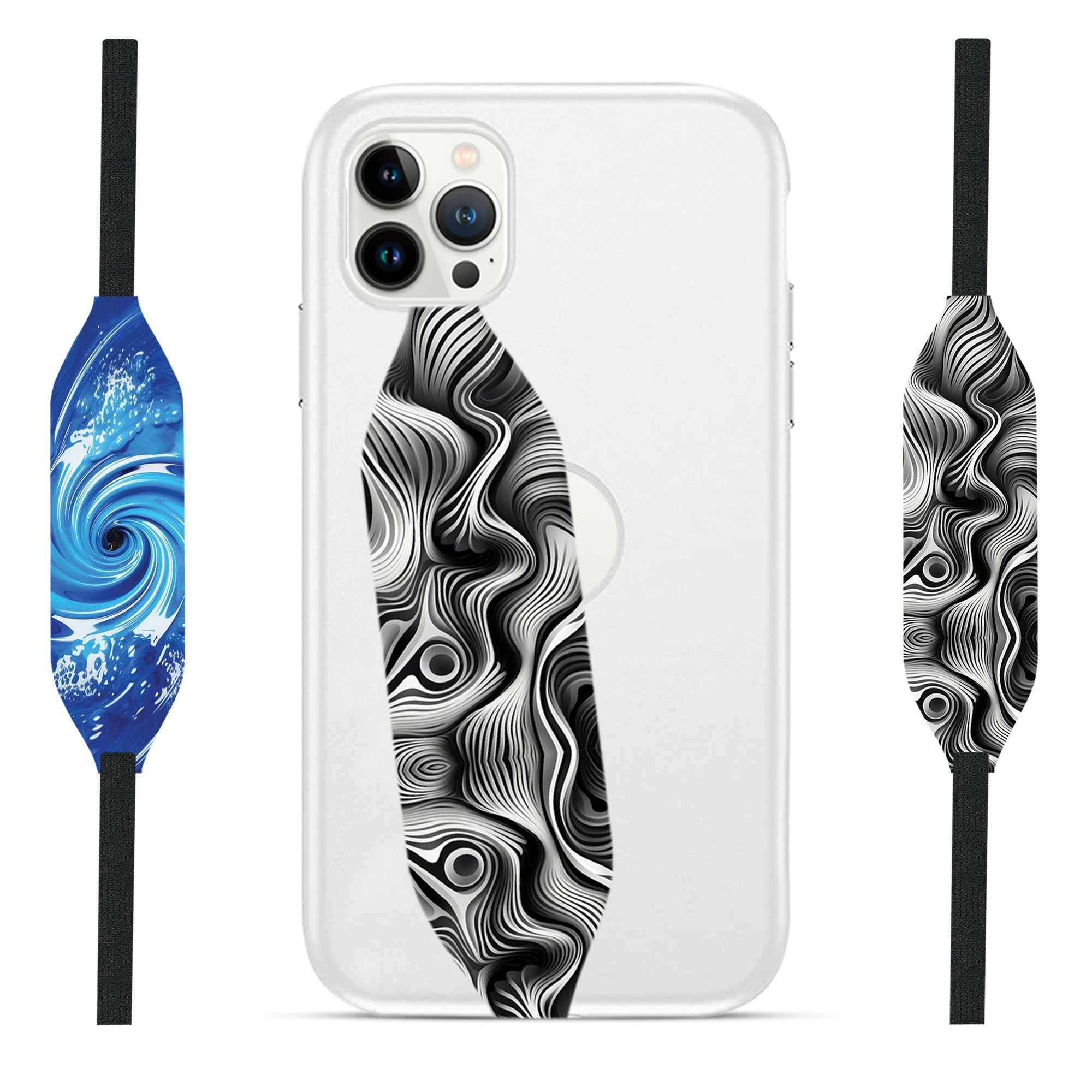 Abstract Black and White Background iPhone Strap - Switch Bands