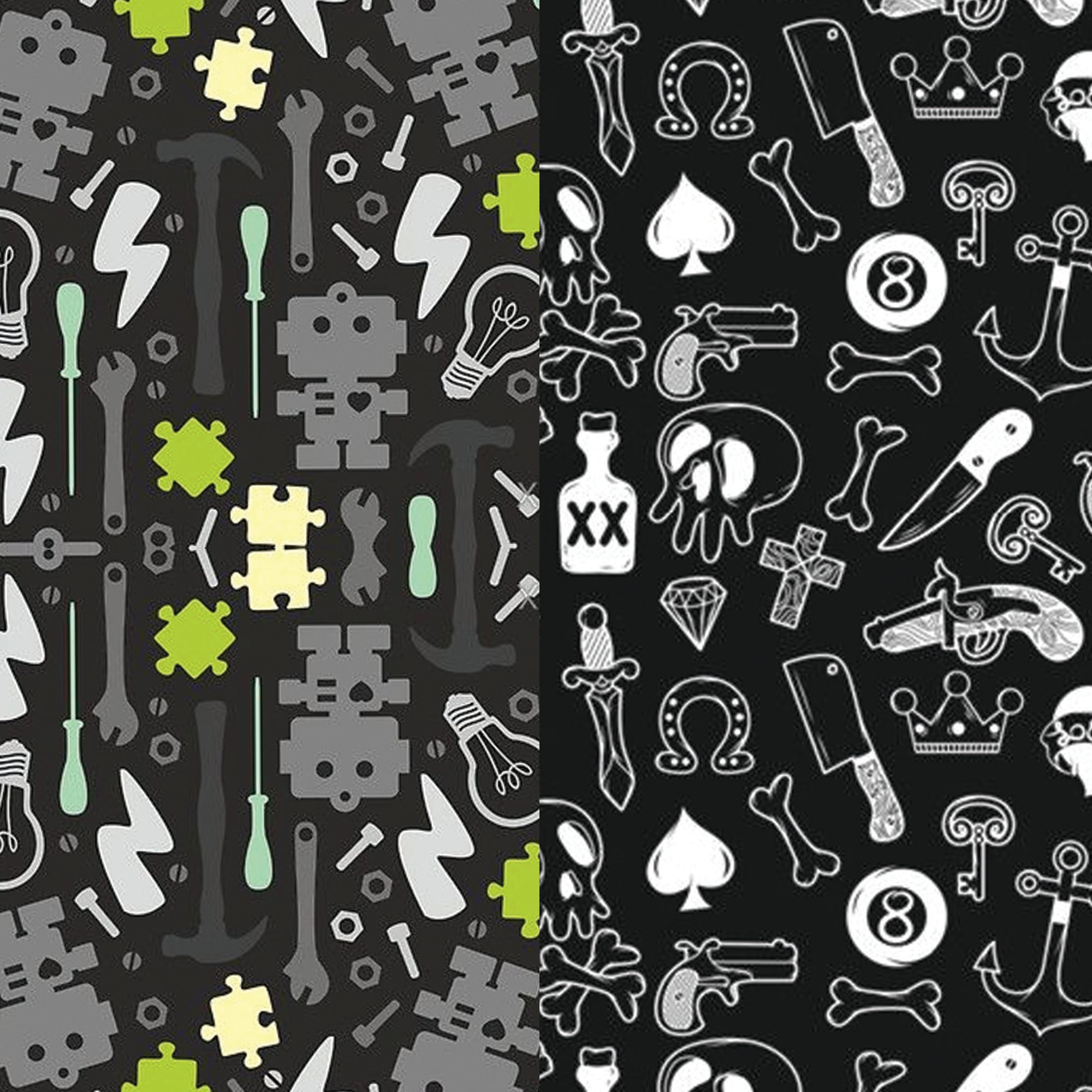 Hand Drawn Seamless Doodle Pattern Loop for Phone - Switch Bands