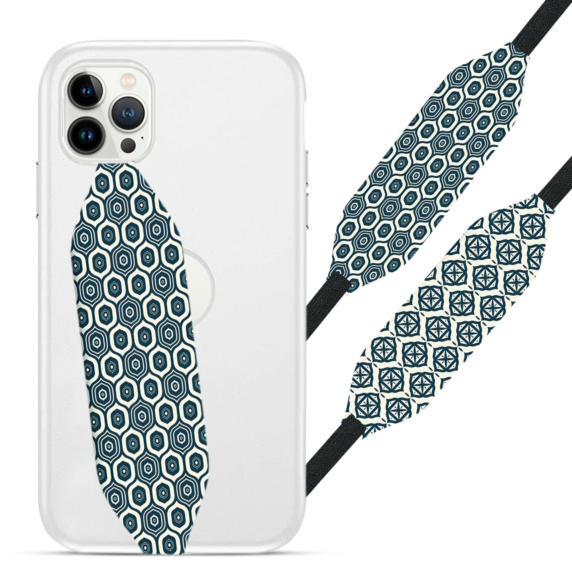 Retro pattern with cross hexagon Strap Loop - Switch Bands