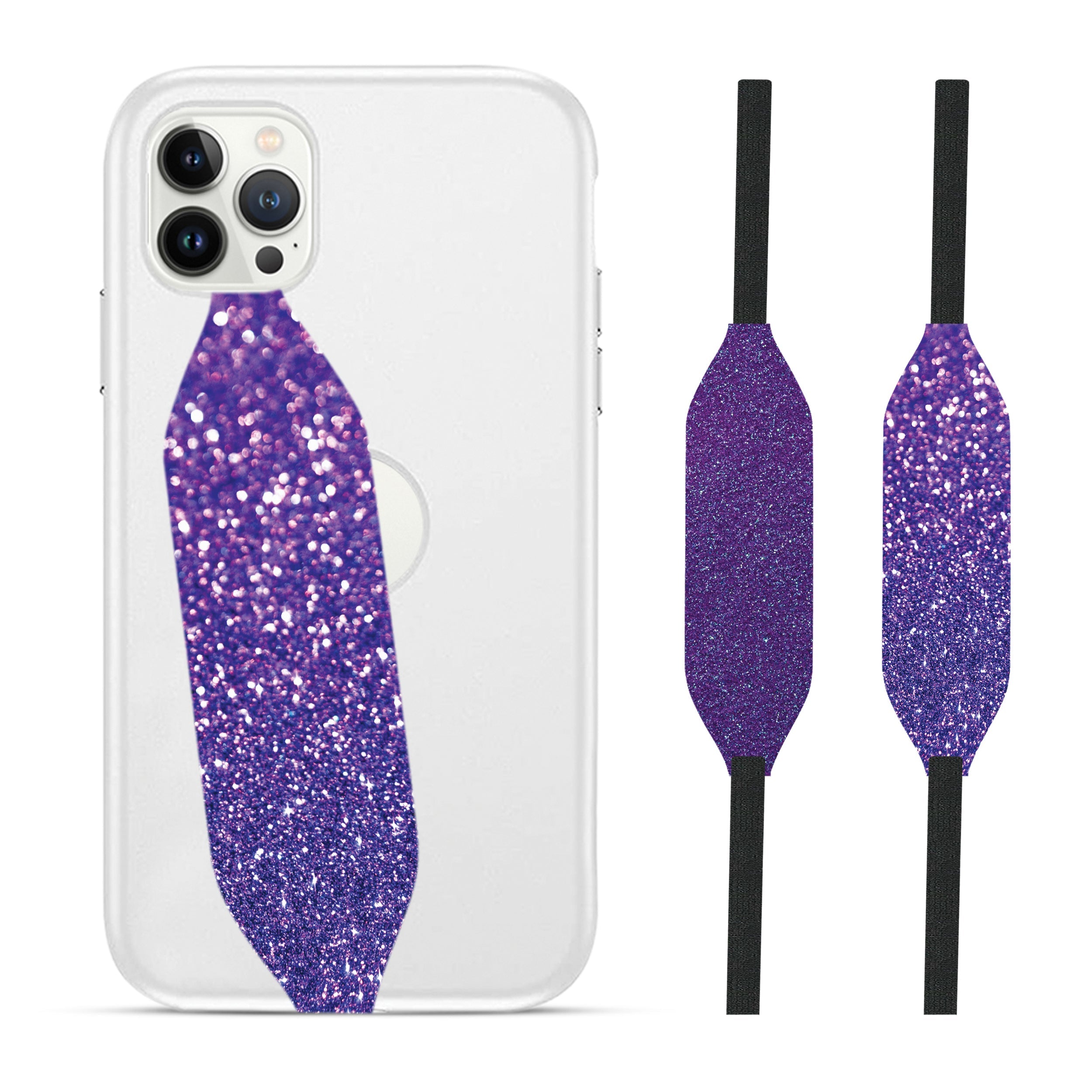 Purple Glitter Cell Phone Strap - Switch Bands