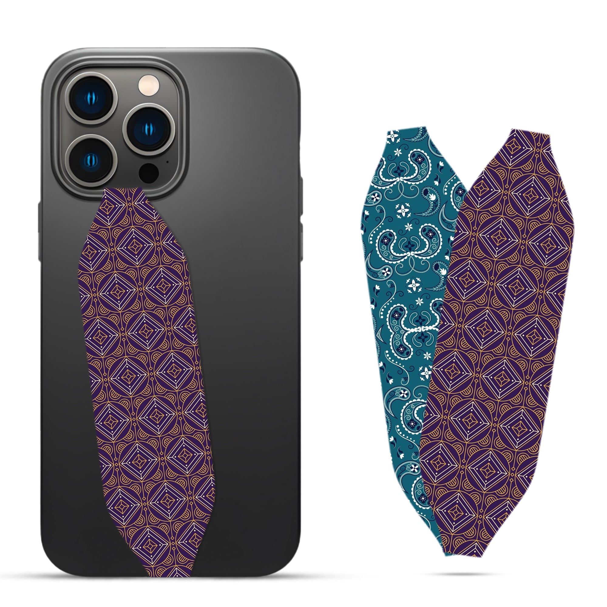 Flat design geometric art deco pattern Phone Gripper - Switch Bands