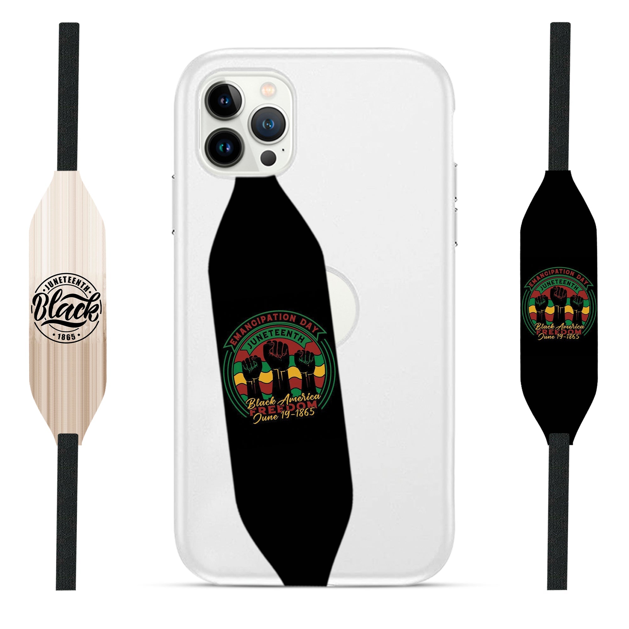 Juneteenth Apartheid Vector Art  iPhone Case Strap - Switch Bands