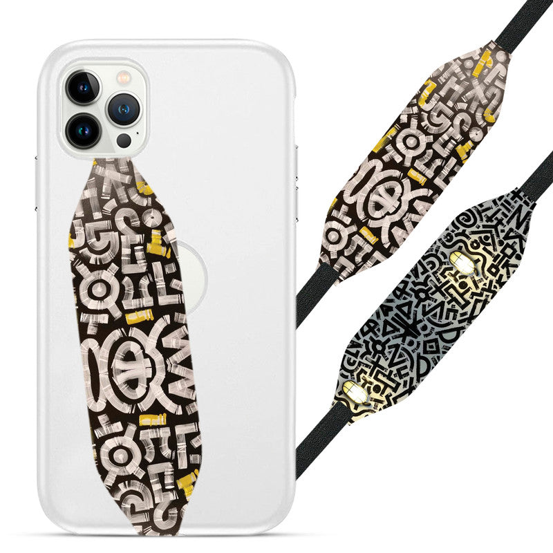 Hand Made Doodle Phone Holder Strap - Switch Bands