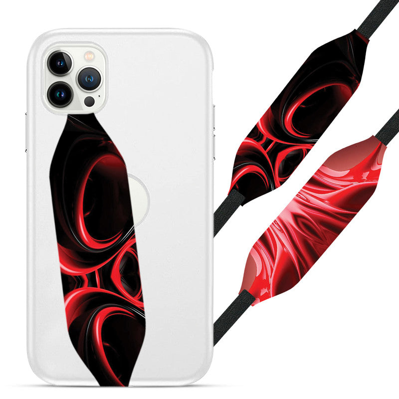 Black And Red Abstract Phone loop - Switch Bands