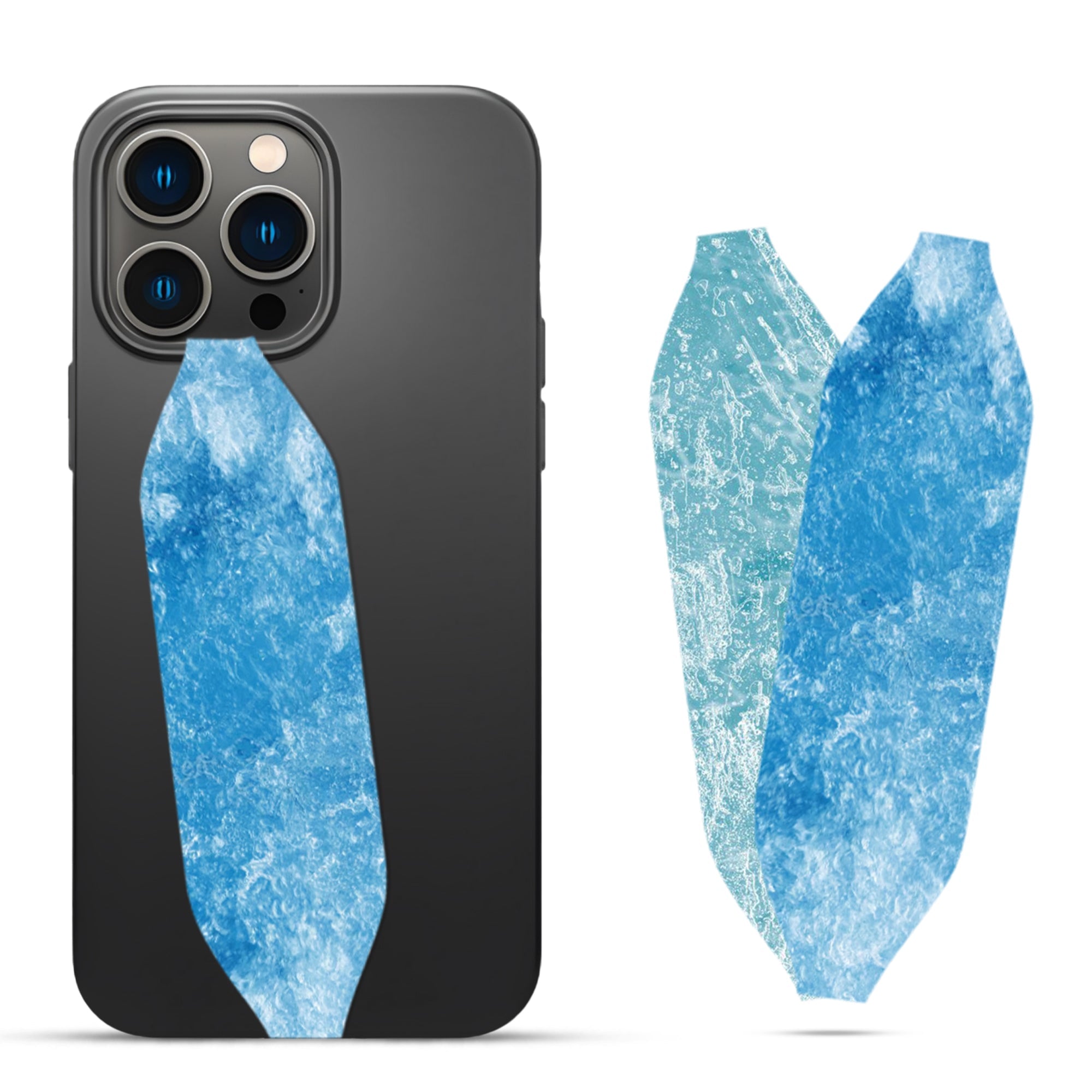 blue liquid pattern Phone grip strap - Switch Bands