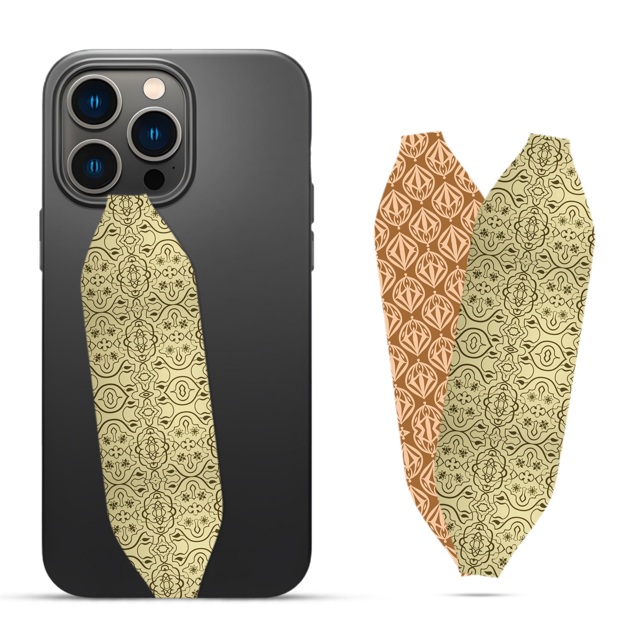 Yellow Damask Gap Relief Phone Gripper - Switch Bands